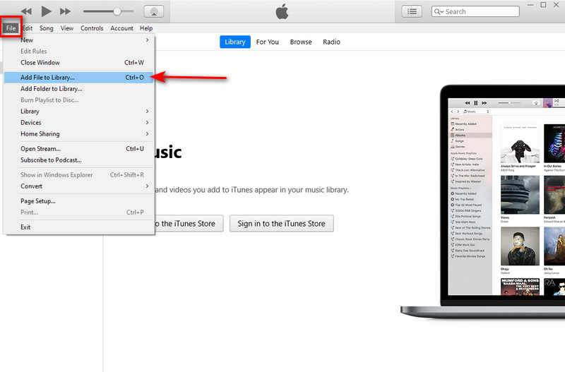 Click to Add File on iTunes
