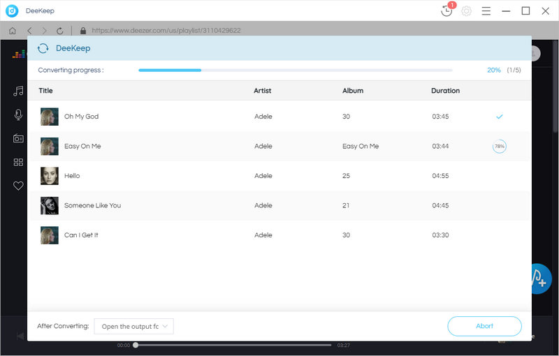 start to download Deezer music