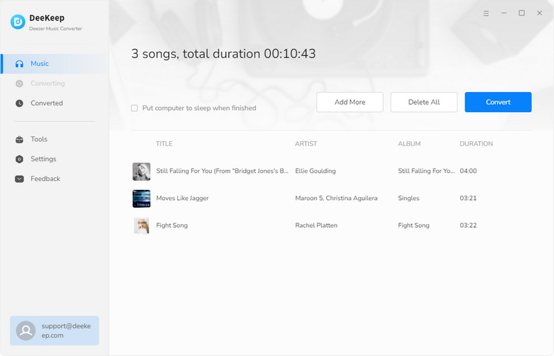 convert deezer songs